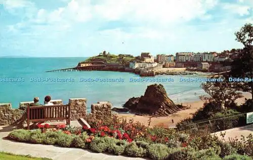 R521082 Tenby North Bay und Goscar Rock Postkarte