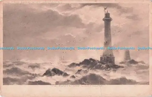 R716545 The Eddystone Lighthouse C W Faulkner London PM Plymouth 1907