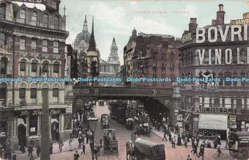 R716571 London Ludgate Circus PM Fortuneswell Portland 1906