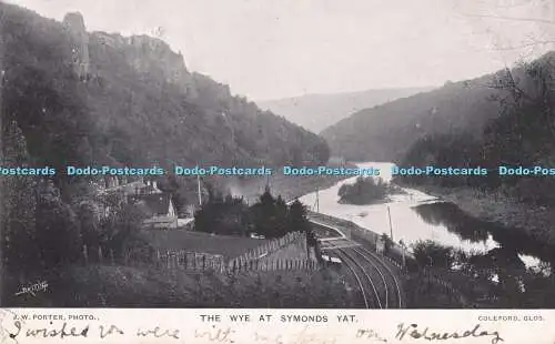 R716578 The Wye at Symonds Yat J W Porter PM Coleford Glos 1908