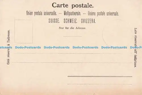R716638 Suisse Geneve Ile de Rousseau Avec Vue Sur le Mont Blanc Charles Otto Ha