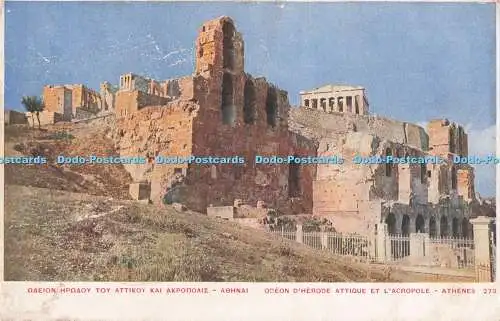 R716655 Athenes Odeon D Herode Attique et L Acropole