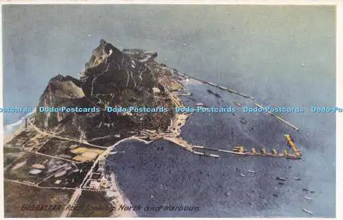 R716666 Gibraltar Rock Blick nach Norden und Hafen V B Cumbo