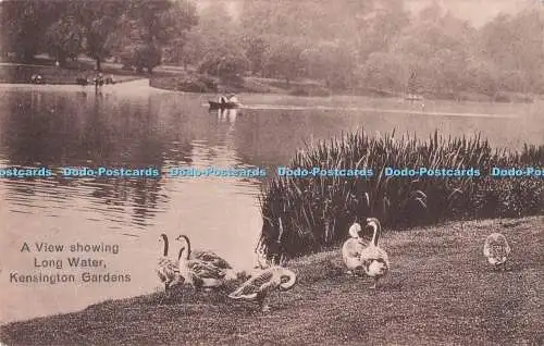 R718138 Kensington Gardens A View Showing Long Water Gurnsey Series London
