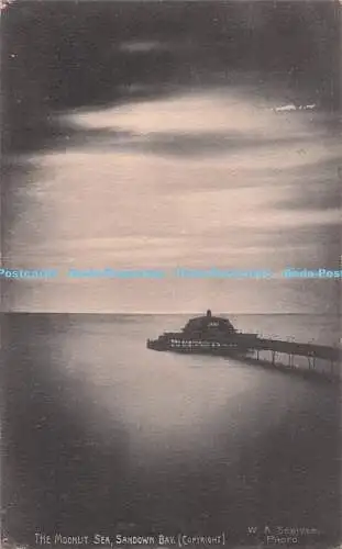 R718146 Sandown Bay The Moonlit Sea W A Scriven The Ideal Series 1921