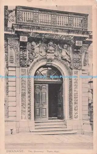 R718164 Swanage The Doorway Town Hall The Pictorial Stationery London Peacock Pl