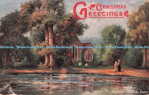 R717317 Kent Wickham Church Tuck Oilette Picturesque Countie Ser III 7129 1906