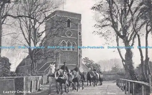 R718487 Eastry Church A E Woodruff Postkarte