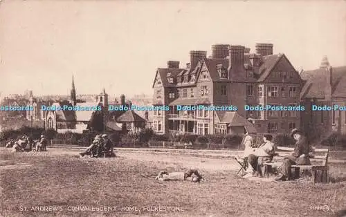 R718492 Folkestone St Andrews Rekonvalescent Home Valentine Sepiatype Serie Bild