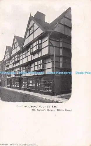 R718493 Rochester Old Houses Mr Sapsea House Edwin Drood betrat Stationers H