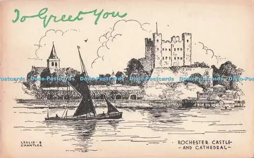 R717365 Rochester Castle and Cathedral E A Sweetman Tunbridge Wells The Garden o