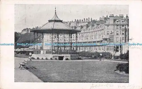 R717371 The Bandstand and Promenade PM Folkestone 1909