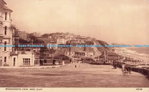 R717499 Bournemouth From West Cliff Photochrom Graphic Studios Tunbridge Wells K