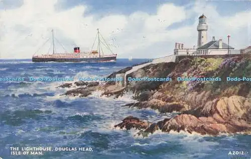 R717570 Isle of Man Douglas Head The Lighthouse Valentine Art Farbe E W Trick