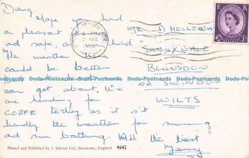 R718796 The Isle of Purbeck Map J Salmon Sevenoaks England 1966