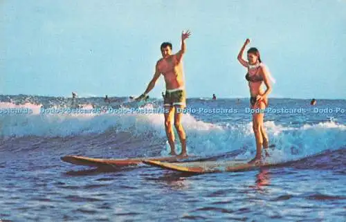 R718817 Hawaii Surfing Off Waikiki Beach Pan Am