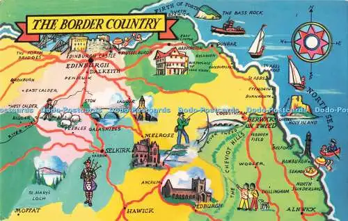 R718842 The Border Country Map Photo Precision St Ives Huntingdon Colourmaster I