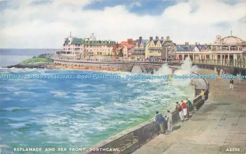 R717710 Porthcawl Esplanade and Sea Front Valentine Art Colour E W Trick