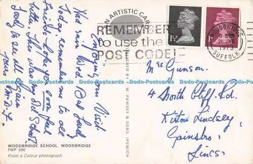 R718944 Woodbridge Woodbridge School F W Pawsey Ipswich 1973