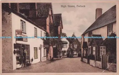 R717996 Porlock High Street Postkarte