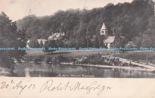 R719152 Wye Welsh Bicknor PM Ross Herefordshire 1903