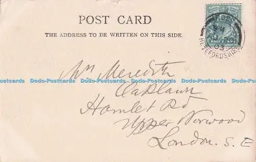 R719152 Wye Welsh Bicknor PM Ross Herefordshire 1903