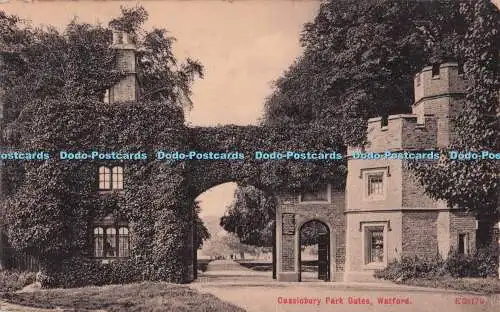 R719500 Watford Cassiobury Park Gates O F Stengel London 1909