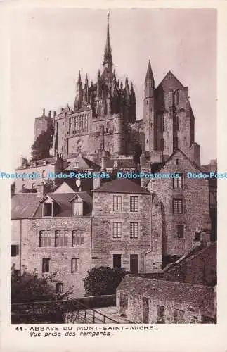 R719573 Abbaye du Mont Saint Michel Vue Prise des Remparts Monuments Historiques