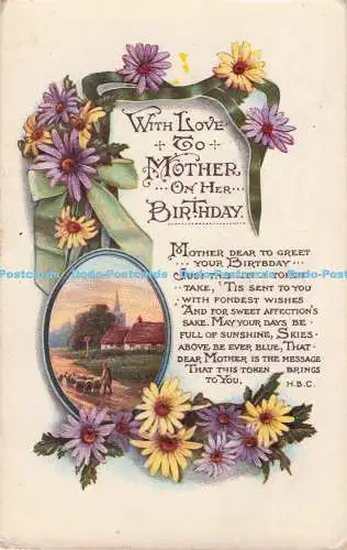 R719786 With Love To Mother on Her Birthday W and K