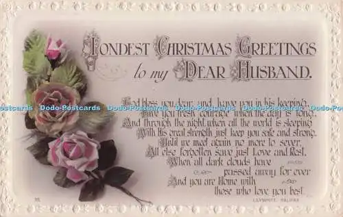 R719873 Fondest Christmas Greetings to My Dear Husband Lilywhite Photographic Se