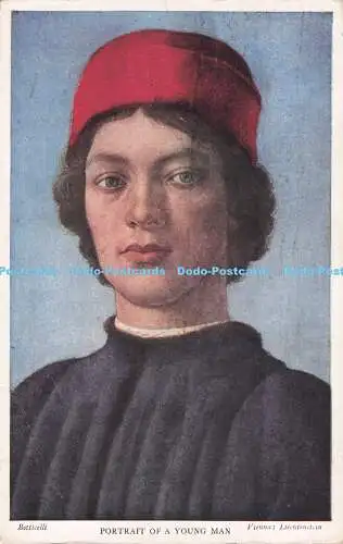 R719947 Wien Liechtenstein Portrait eines jungen Mannes Botticelli M S London Nr 37