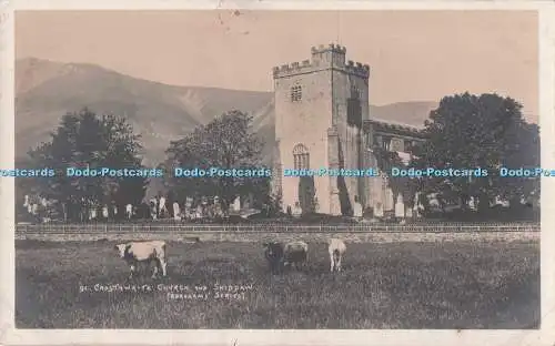 R720055 Cumberland Crosthwaite Church and Skiddaw G P Abraham Ltd