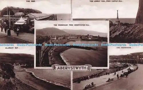 R720104 Aberystwyth Die Promenade Der Pier Die einsame Mahnwache vom Castle Hill Die