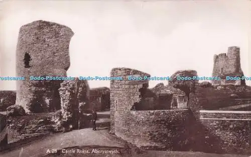 R720166 Aberystwyth Castle Ruins E T W Dennis and Sons Ltd Dainty Series RP Lond