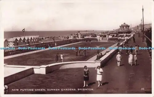 R720376 Brighton New Putting Green Versunkene Gärten Excel Serie PM Sussex RP 1936