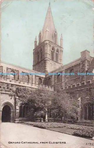 R720529 Oxford Cathedral from Cloisters E T W D Dainty Series PM Brighton 1905