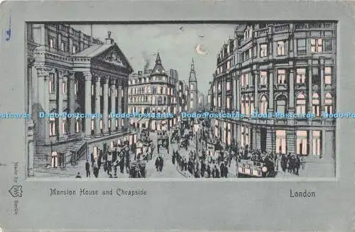 R722639 London Mansion House and Cheapside W H Berlin 1903