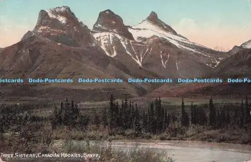 R720569 Banff Canadian Rockies Three Sisters Valentine and Sons Publishing Co Lt