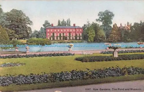 R722658 Kew Gardens The Pond and Museum Photochrom PM Brighton