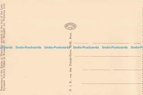 R722775 Panorama der Schlacht von Waterloo The Chemin Creux d Ohain P I B Brux
