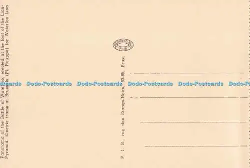R722776 Panorama der Schlacht von Waterloo Die Plätze in einem Quincunx von K