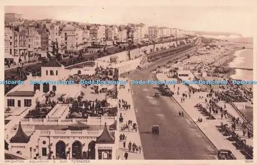 R720701 Brighton Aquarium und Sonnenterrassen The Beach and West Pier Photochrom Co