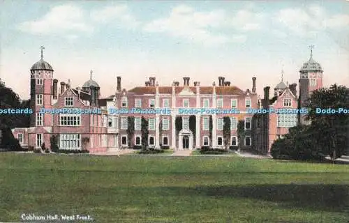 R720752 Cobham Hall West Front Pickwick Lederflasche Serie 12 Nr. 6 Kent