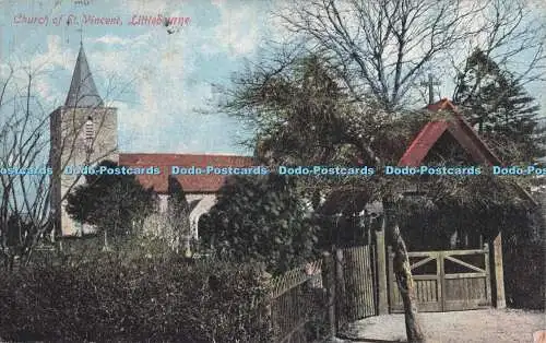 R720799 Littlebourne Church of St Vincent J G Charlton Canterbury 1905