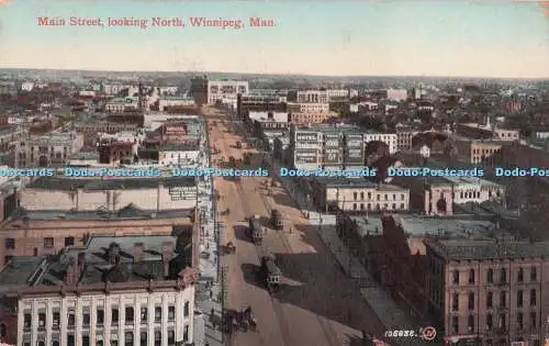 R720849 Mann Winnipeg Main Street Looking North Valentine and Sons Publishing Co