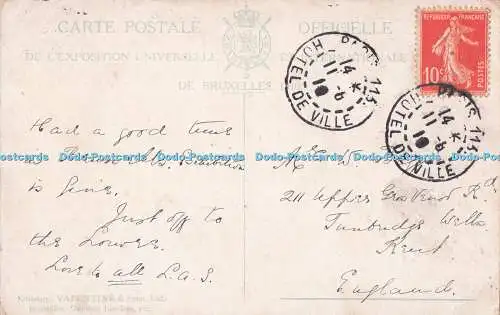 R720874 Exposition de Bruxelles 1910 Section Francaise Valentine and Sons Ltd Lo