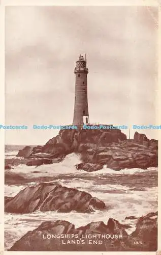 R720906 Land End Longships Lighthouse Mr H T James PM Penzance 1953