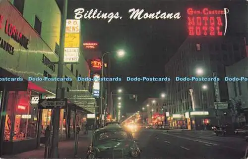 R723064 Billings Montana Nachtszene der 1. Avenue North in Billings Ellis Post