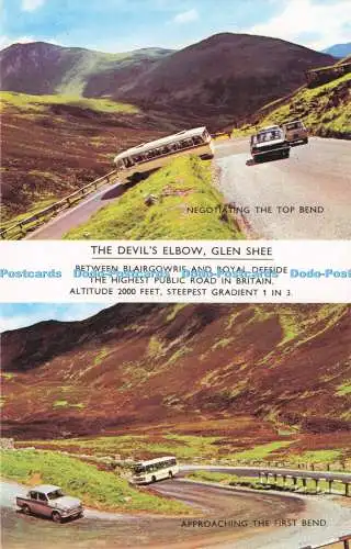 R723193 The Devil Elbow Glen Shee verhandelt die obere Kurve nähert sich der ersten