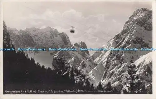 R723783 Kreuzeckbahn Blick auf Zugspitze Hollental Riffelscharte u Waxenstein Ha